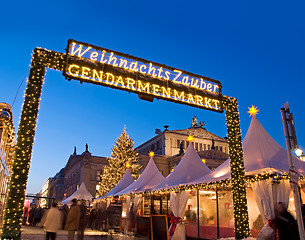 Image showing berlin gendarmenmarkt christmas market 