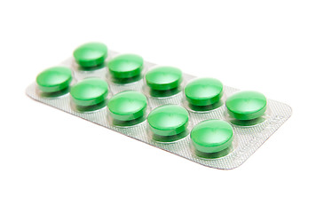 Image showing Green pills 