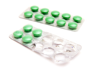 Image showing Green pills 