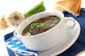 Image showing Liver dumpling soup