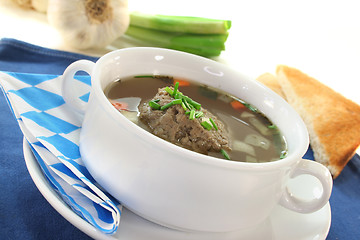 Image showing Liver dumpling soup