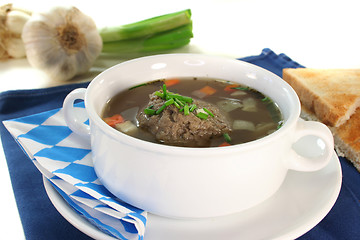 Image showing Liver dumpling soup