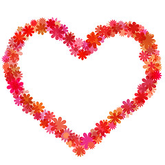 Image showing Happy Valentines Day Heart of Floral-Shaped Bokeh