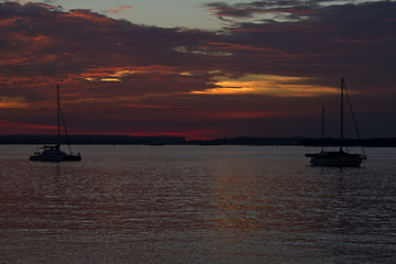 Image showing Sunset by the Sea