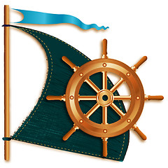 Image showing Sail and wheel