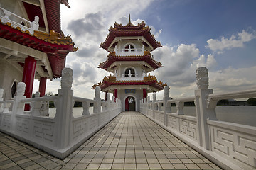 Image showing Bridge to Pagoda at Chinese Garden