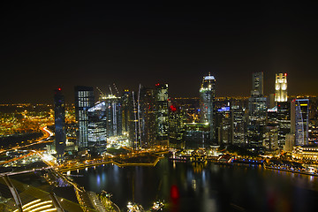 Image showing Singapore City Skyline at Night