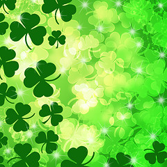 Image showing Shamrock Leaf Bokeh