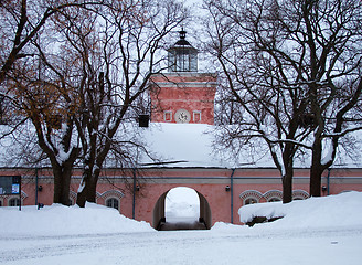 Image showing Suomenlinna Island on Winte