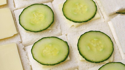 Image showing Cucumber sandwich