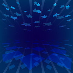 Image showing abstract background blue stars