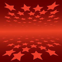 Image showing abstract background red stars