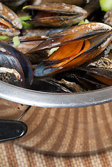 Image showing Belgian style mussels