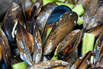 Image showing Belgian style mussels