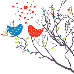 Image showing Background with birds. Vector illustration