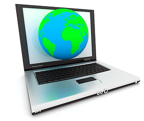 Image showing 3D Web Icon - Internet