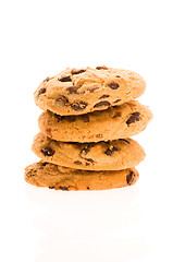 Image showing Chocolate Chip Cookies isolated on the white