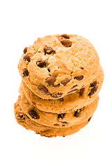 Image showing Chocolate Chip Cookies isolated on the white