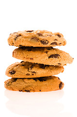 Image showing Chocolate Chip Cookies isolated on the white