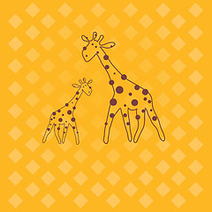 Image showing giraffe .  Vector illustration