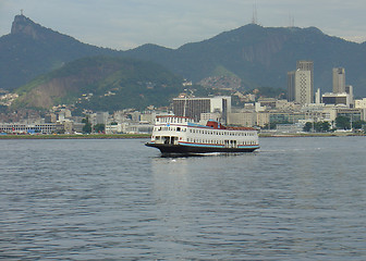 Image showing ferry boat crossing guanabara bay