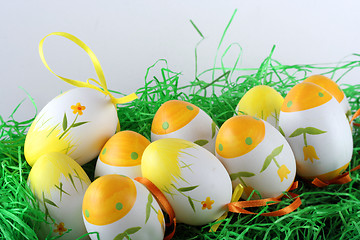 Image showing Painted easter eggs 