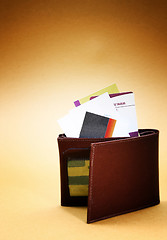 Image showing Brown leather wallet