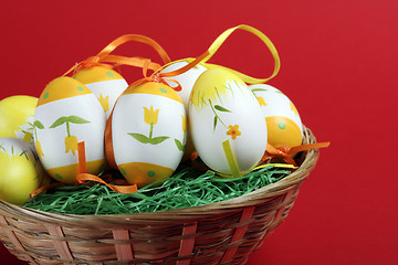 Image showing Painted easter eggs 