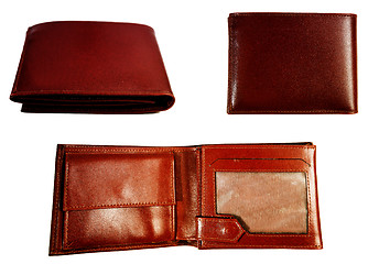 Image showing Brown leather wallet