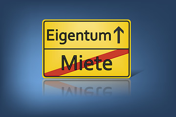 Image showing miete eigentum