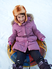 Image showing Snow tubing