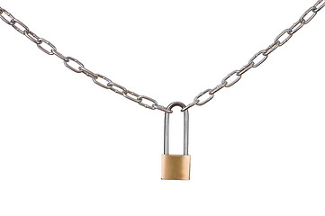 Image showing padlock and chain