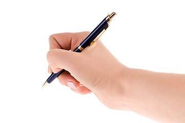 Image showing pen in hand