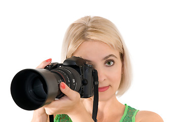 Image showing The lady - photographer