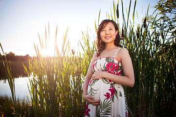 Image showing Pregnant asian woman