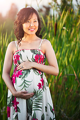 Image showing Pregnant asian woman