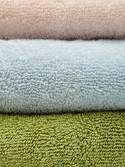 Image showing Three bath towels