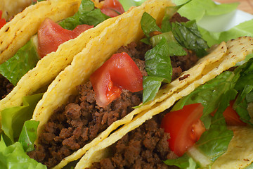 Image showing Closeup on tacos