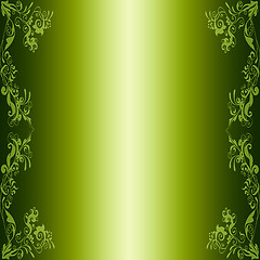 Image showing Abstract floral frame background 