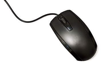 Image showing Black computer mouse