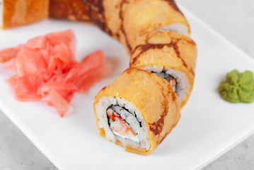 Image showing omelette sushi