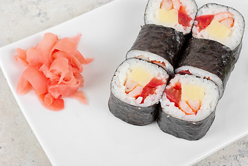 Image showing sushi rolls