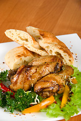 Image showing roasted chicken drumstick