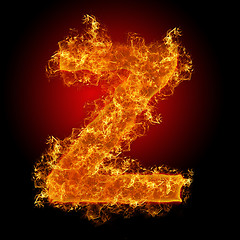 Image showing Fire letter Z