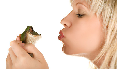 Image showing Girl and Frog