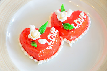 Image showing Valentine cupcake