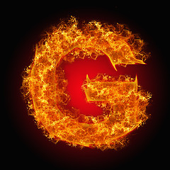 Image showing Fire letter G