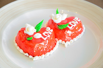 Image showing Valentine cupcake