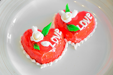 Image showing Valentine cupcake