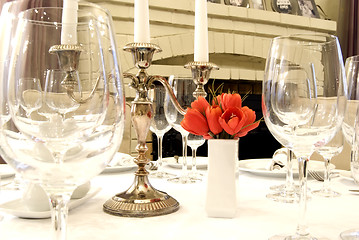 Image showing Dining table close-up